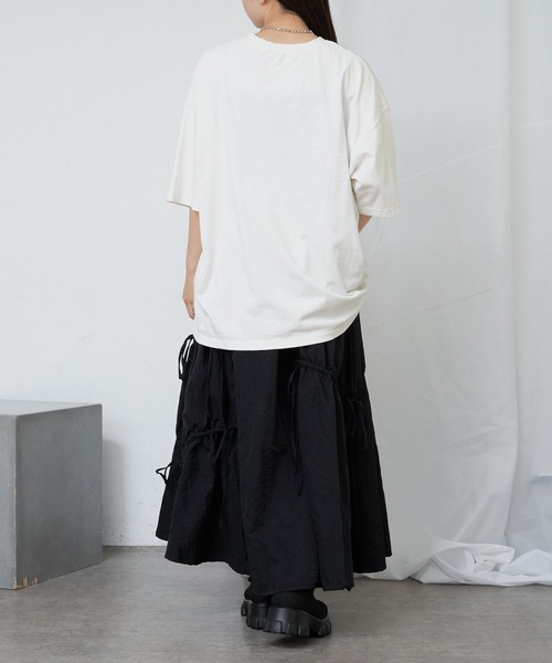 RAY CASSIN（レイカズン）の「ドロストリボンフレアスカート（スカート・レディース・ブラック/アイボリー/グレー・FREE）」の14枚目の写真