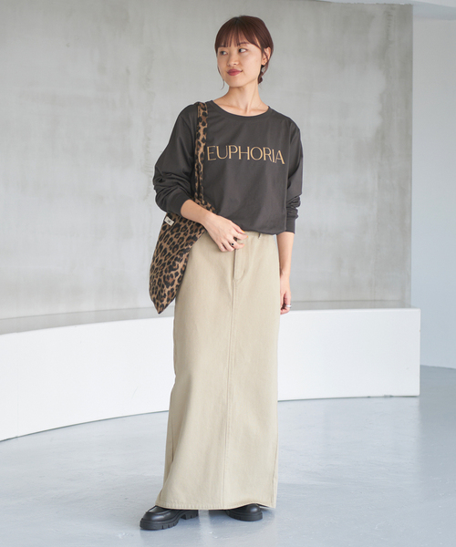 Spick & Span（スピックアンドスパン）の「シルケット天竺ロゴロンTEE3（Tシャツ/カットソー・レディース・ホワイト/チャコールグレー・FREE）」の3枚目の写真