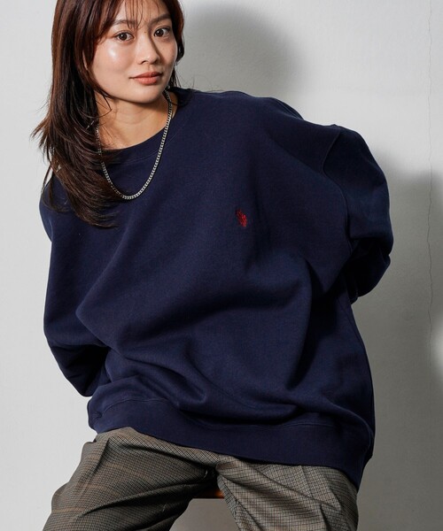 U.S.POLO ASSN./ユーエスポロアッスン 別注ワンポイント裏起毛クルーネックスウェット【限定展開】（スウェット）｜U.S. POLO ASSN.（ユーエスポロアッスン） 5,635円