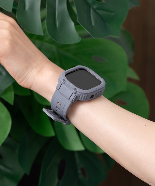 emonique(エモニーク)の「スマートウォッチバンド付きケース Apple Watch バンド【49mm対応】(デジタル腕時計・レディース・ホワイト/ブラック/ネイビー/グレー/グリーン・49)」の3枚目の写真