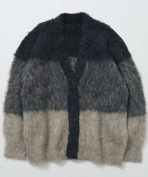 Firsthand(ファーストハンド)の「Firsthand/ファーストハンド グラデーションシャギーカーディガン / シャギーニット(カーディガン/ボレロ・メンズ・ベージュ/ブラック/ブルー・0/1)」の4枚目の写真