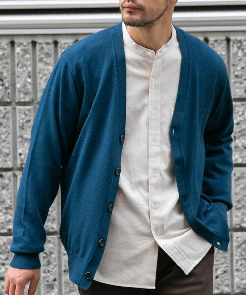 URBAN RESEARCH ROSSO MEN（アーバンリサーチロッソメン）の「『WEB限定』ウォッシャブルストレッチVネックニットカーディガン（カーディガン/ボレロ・メンズ・ブラウン/ネイビー/ブラック/グレー・MEDIUM/LARGE）」の10枚目の写真