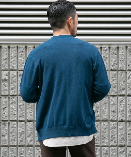 URBAN RESEARCH ROSSO MEN（アーバンリサーチロッソメン）の「『WEB限定』ウォッシャブルストレッチVネックニットカーディガン（カーディガン/ボレロ・メンズ・ブラウン/ネイビー/ブラック/グレー・MEDIUM/LARGE）」の15枚目の写真