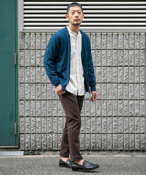 URBAN RESEARCH ROSSO MEN（アーバンリサーチロッソメン）の「『WEB限定』ウォッシャブルストレッチVネックニットカーディガン（カーディガン/ボレロ・メンズ・ブラウン/ネイビー/ブラック/グレー・MEDIUM/LARGE）」の16枚目の写真