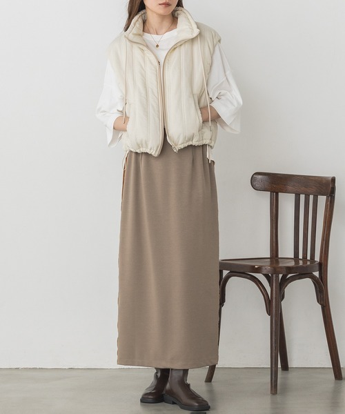 新品グレースコンチネンタル　サイドラインパーカーとスカートベージュ36 新品グレースコンチネンタル サイドラインパーカーとスカートベージュ