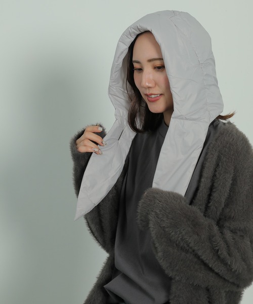 セール】ダウンフード マフラー（マフラー）｜emesuelee（エメスーリー