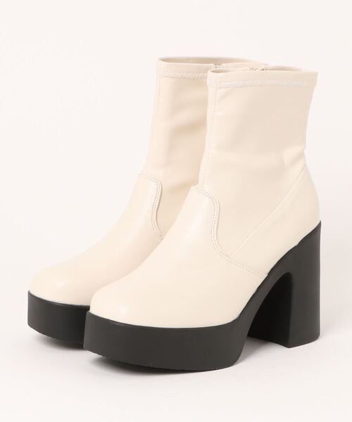 Remind me and forever（リマインドミーアンドフォーエバー）の「ショートブーツ（ブーツ・レディース・アイボリー/ブラック・MEDIUM/X-LARGE/SMALL/LARGE）」の20枚目の写真