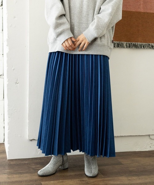niko and...（ニコアンド）の「ウールライクプリーツスカート（スカート・レディース・ライトグレー/スモーク/ブルー/イエロー・SHORT/MEDIUM）」の7枚目の写真