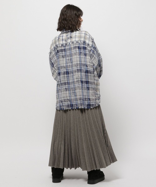 niko and...（ニコアンド）の「ウールライクプリーツスカート（スカート・レディース・ライトグレー/スモーク/ブルー/イエロー・SHORT/MEDIUM）」の19枚目の写真