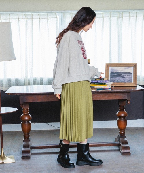 niko and...（ニコアンド）の「ウールライクプリーツスカート（スカート・レディース・ライトグレー/スモーク/ブルー/イエロー・SHORT/MEDIUM）」の9枚目の写真