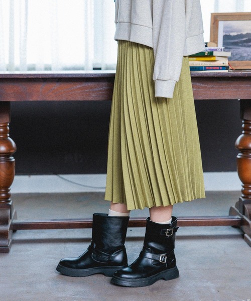 niko and...（ニコアンド）の「ウールライクプリーツスカート（スカート・レディース・ライトグレー/スモーク/ブルー/イエロー・SHORT/MEDIUM）」の10枚目の写真