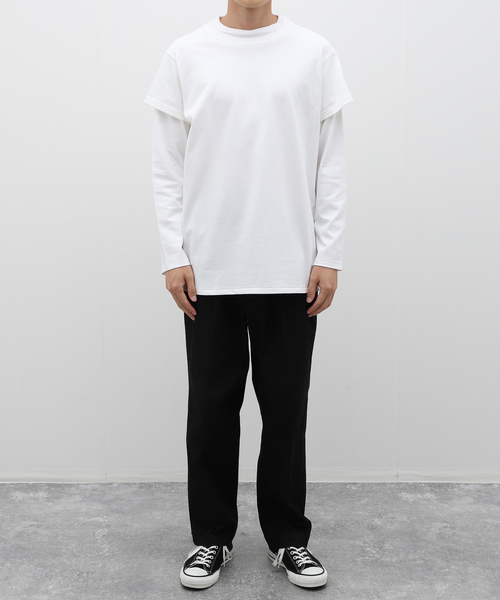 CLASS(クラス)の「CLASS / クラス CCEA18UNI レイヤーカットソー(Tシャツ/カットソー・メンズ・ホワイト/ブラック・2/3)」の3枚目の写真