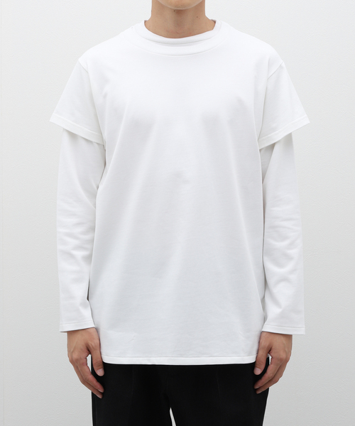 CLASS(クラス)の「CLASS / クラス CCEA18UNI レイヤーカットソー(Tシャツ/カットソー・メンズ・ホワイト/ブラック・2/3)」の4枚目の写真