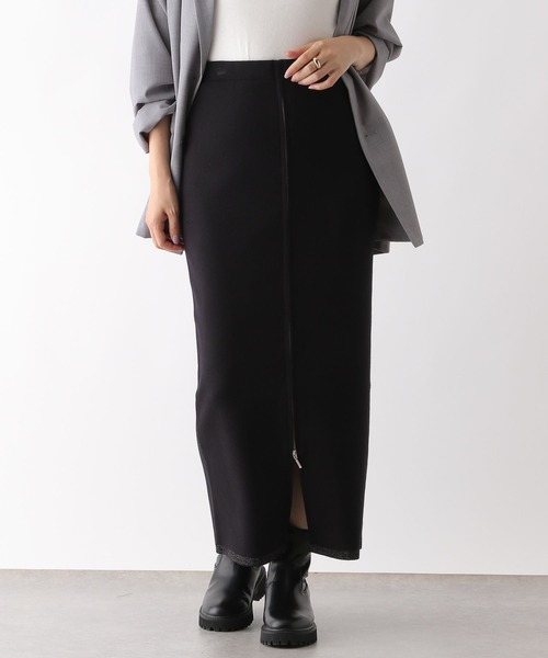 LEPSIM（レプシィム）の「12ゲージフロントジップニットスカート　133260（スカート・レディース・ブラック/グレー・FREE）」の5枚目の写真