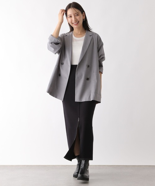 LEPSIM（レプシィム）の「12ゲージフロントジップニットスカート　133260（スカート・レディース・ブラック/グレー・FREE）」の7枚目の写真