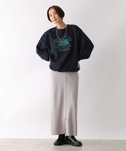 LEPSIM（レプシィム）の「12ゲージフロントジップニットスカート　133260（スカート・レディース・ブラック/グレー・FREE）」の10枚目の写真