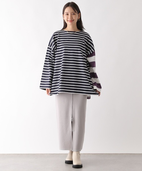 LEPSIM（レプシィム）の「12ゲージフロントジップニットスカート　133260（スカート・レディース・ブラック/グレー・FREE）」の17枚目の写真