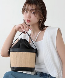 Little＆More（リトルアンドモア）の「麦わらハンドバッグ（ハンドバッグ）」