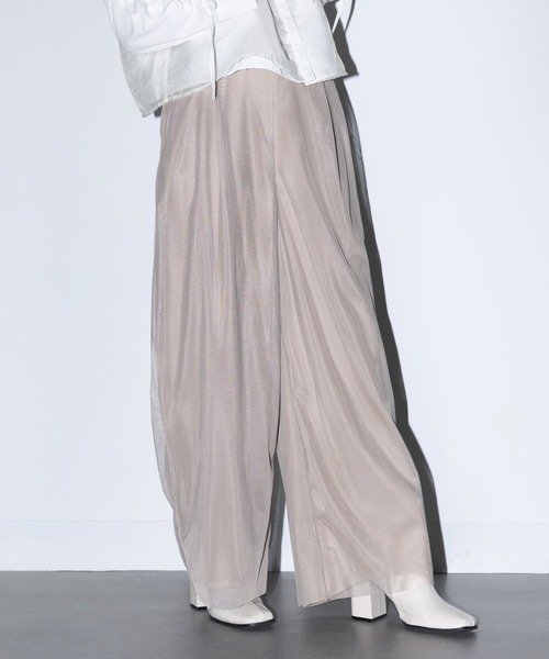MAISON BREEZE reveur(メゾンブリーズレヴール)の「【MAISON BREEZE reveur】T/Puツイル×チュール レイヤードパンツ XNN(その他パンツ・レディース・ブラック/グレー/グレイッシュベージュ/アイボリー・FREE)」の17枚目の写真