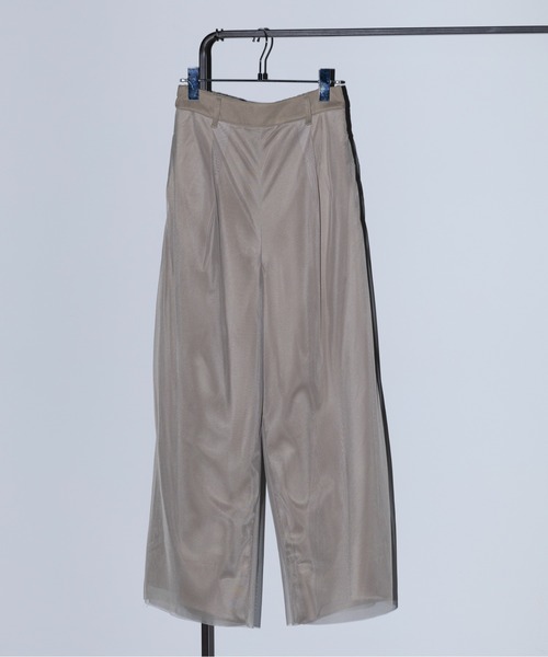 MAISON BREEZE reveur(メゾンブリーズレヴール)の「【MAISON BREEZE reveur】T/Puツイル×チュール レイヤードパンツ XNN(その他パンツ・レディース・ブラック/グレー/グレイッシュベージュ/アイボリー・FREE)」の15枚目の写真
