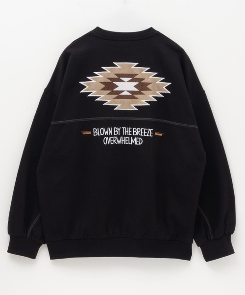 UNDERWRAPS(アンダーラップス)の「UNDERWRAPS オルテガBIGロゴ刺繍 裏起毛トレーナー(スウェット・レディース・オートミール/グリーン系その他/ブラック・フリー)」の9枚目の写真