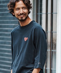 felkod | mlt4930-Heart Logo 3-4 Sleeve Cut Sew 七分袖Tシャツ(Tシャツ/カットソー)
