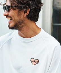 mlt4930-Heart Logo 3-4 Sleeve Cut Sew 七分袖Tシャツ
