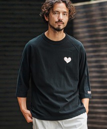 七分袖」に該当するTシャツ/カットソー（ブラック/黒色系