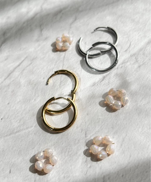 ciite'（シーテ）の「【 金属アレルギー対応 】 2wayフルールビーズ ピアス サージカルステンレス  (両耳用)（ピアス（両耳用）・レディース・シルバー/ゴールド・FREE）」の5枚目の写真