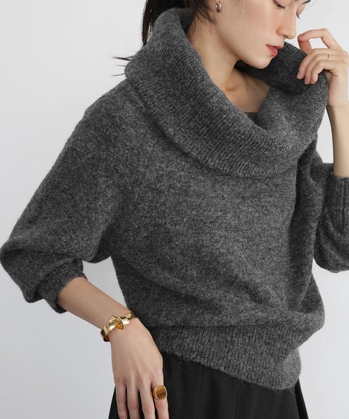 BLAMINK ブラミンク オフショルダー プルオーバーニット 38