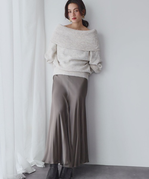 新色追加》2WAY オフショルダー ニット プルオーバー オフショル