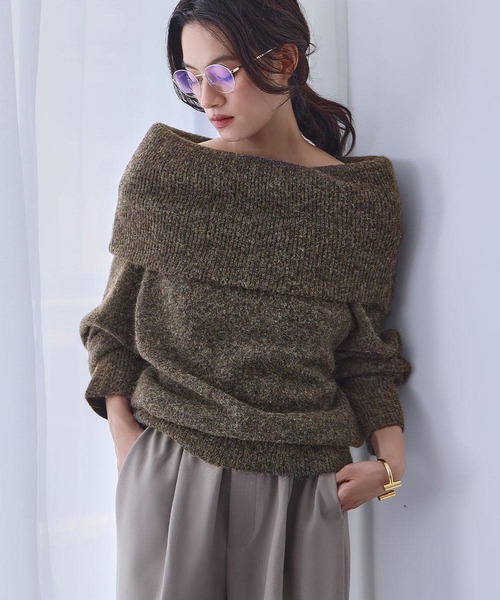セール】《新色追加》2WAY オフショルダー ニット プルオーバー