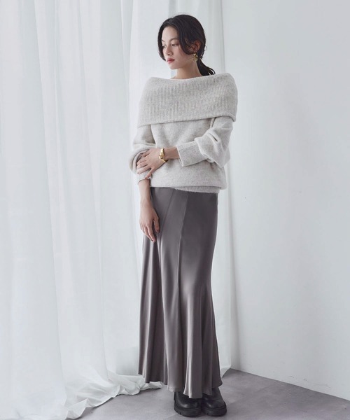 新色追加》2WAY オフショルダー ニット プルオーバー オフショルニット