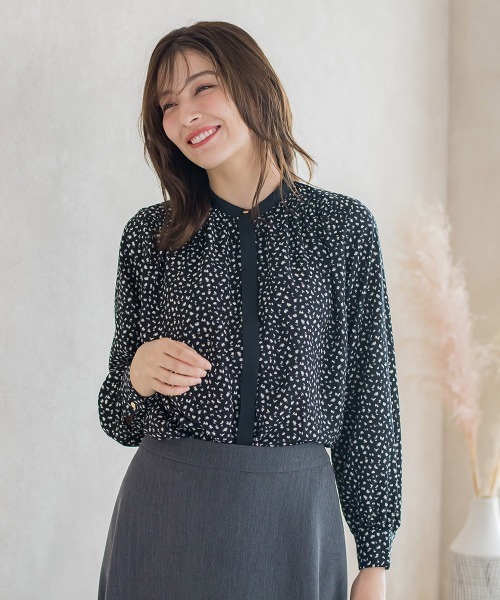 ketty（ケティ）の「レオパードプリントノーカラーブラウス≪手洗い可能≫（シャツ/ブラウス・レディース・アイボリー/ブラック系その他/ブラウン系その他・M）」の17枚目の写真
