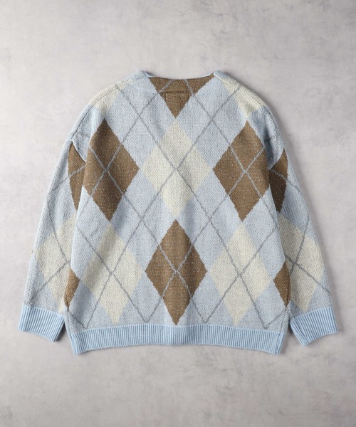 Right-on（ライトオン）の「ラメアーガイルカーディガン（カーディガン/ボレロ・レディース・ブルー/グリーン・XL/M/L）」の12枚目の写真