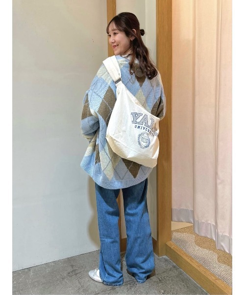 Right-on（ライトオン）の「ラメアーガイルカーディガン（カーディガン/ボレロ・レディース・ブルー/グリーン・XL/M/L）」の20枚目の写真