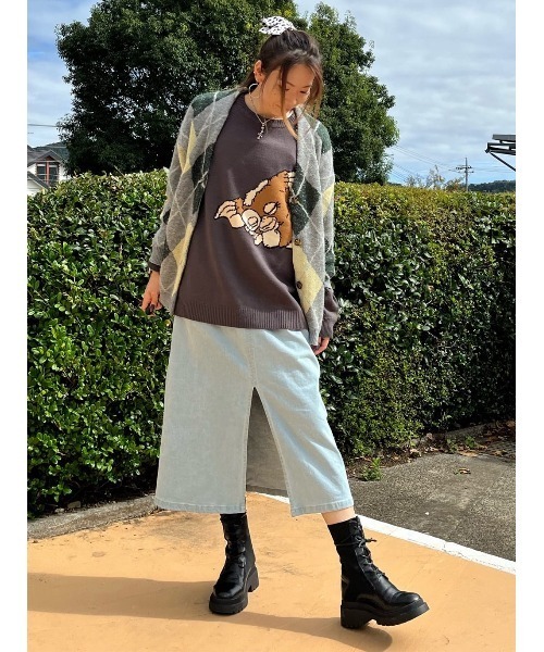 Right-on（ライトオン）の「ラメアーガイルカーディガン（カーディガン/ボレロ・レディース・ブルー/グリーン・XL/M/L）」の21枚目の写真