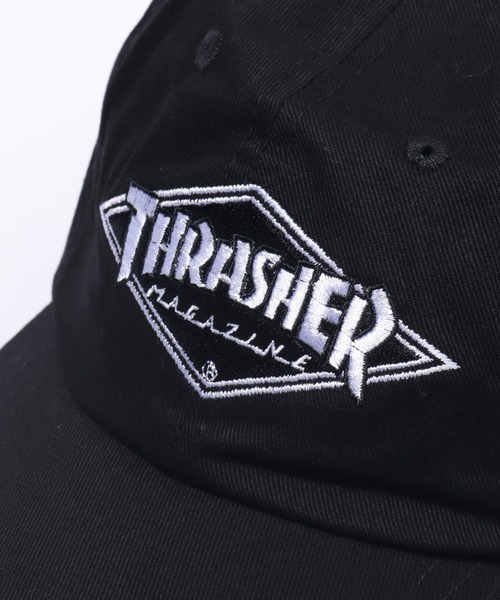 THRASHER（スラッシャー）の「【THRASHER/スラッシャー】ダイヤロゴ コットンツイルキャップ（キャップ・メンズ・ブラック・FREE）」の6枚目の写真