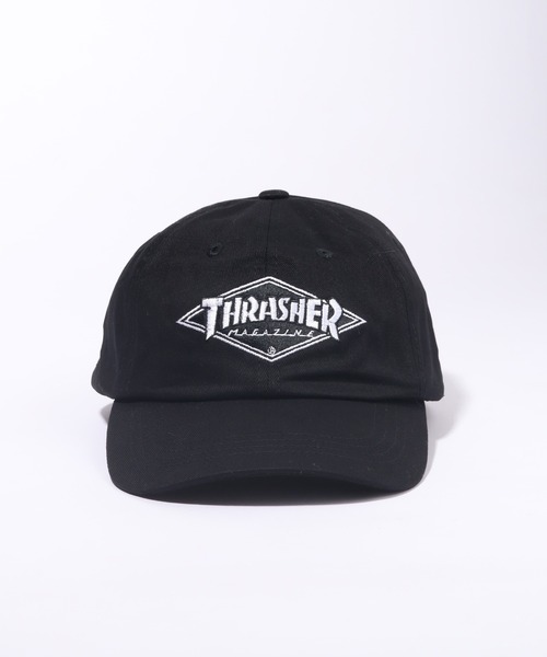 THRASHER（スラッシャー）の「【THRASHER/スラッシャー】ダイヤロゴ コットンツイルキャップ（キャップ・メンズ・ブラック・FREE）」の2枚目の写真