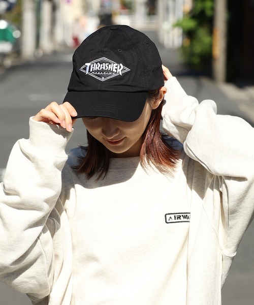 THRASHER（スラッシャー）の「【THRASHER/スラッシャー】ダイヤロゴ コットンツイルキャップ（キャップ・メンズ・ブラック・FREE）」の10枚目の写真