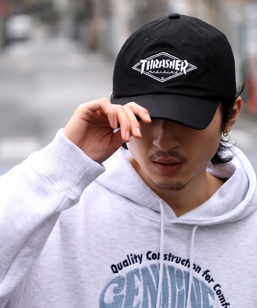 THRASHER（スラッシャー）の「【THRASHER/スラッシャー】ダイヤロゴ コットンツイルキャップ（キャップ・メンズ・ブラック・FREE）」の16枚目の写真