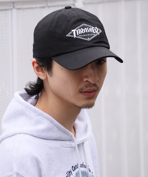 THRASHER（スラッシャー）の「【THRASHER/スラッシャー】ダイヤロゴ コットンツイルキャップ（キャップ・メンズ・ブラック・FREE）」の15枚目の写真