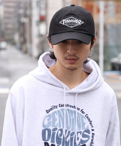 THRASHER（スラッシャー）の「【THRASHER/スラッシャー】ダイヤロゴ コットンツイルキャップ（キャップ・メンズ・ブラック・FREE）」の14枚目の写真