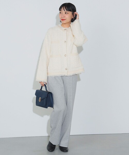 BEAMS HEART（ビームスハート）の「ツイード ニット ジャケット（ノー