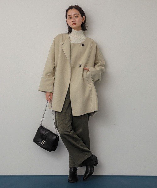 SENSE OF PLACE by URBAN RESEARCH（センスオブプレイスバイアーバンリサーチ）の「サテンパイピングジャガードパンツ（その他パンツ・レディース・ブラウン/アイボリー/カーキ・MEDIUM/SMALL）」の6枚目の写真