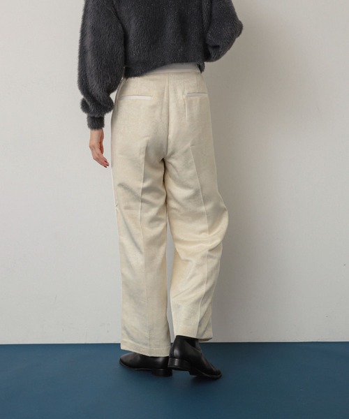 SENSE OF PLACE by URBAN RESEARCH（センスオブプレイスバイアーバンリサーチ）の「サテンパイピングジャガードパンツ（その他パンツ・レディース・ブラウン/アイボリー/カーキ・MEDIUM/SMALL）」の10枚目の写真