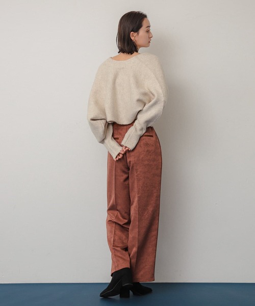 SENSE OF PLACE by URBAN RESEARCH（センスオブプレイスバイアーバンリサーチ）の「サテンパイピングジャガードパンツ（その他パンツ・レディース・ブラウン/アイボリー/カーキ・MEDIUM/SMALL）」の16枚目の写真