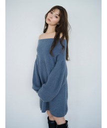 FRAY I.D | オフショルニットミニワンピース(ワンピース)