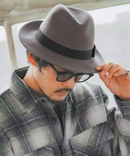 improves（インプローブス）の「無地 ウール 中折ハット（ハット・メンズ・ベージュ/チャコール/グレー/ブラック/ブラウン・FREE）」の3枚目の写真