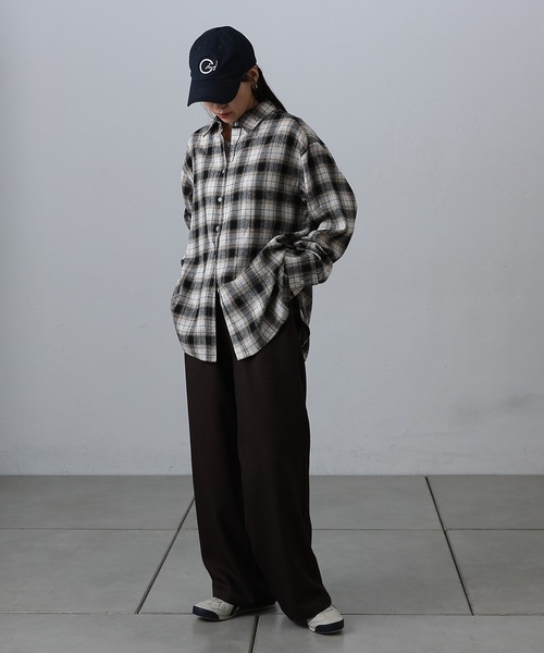 COLONY 2139（コロニートゥーワンスリーナイン）の「チェックオーバーシャツ（シャツ/ブラウス・レディース・チャコールグレー/ブラック/ブラウン/ネイビー・FREE）」の9枚目の写真